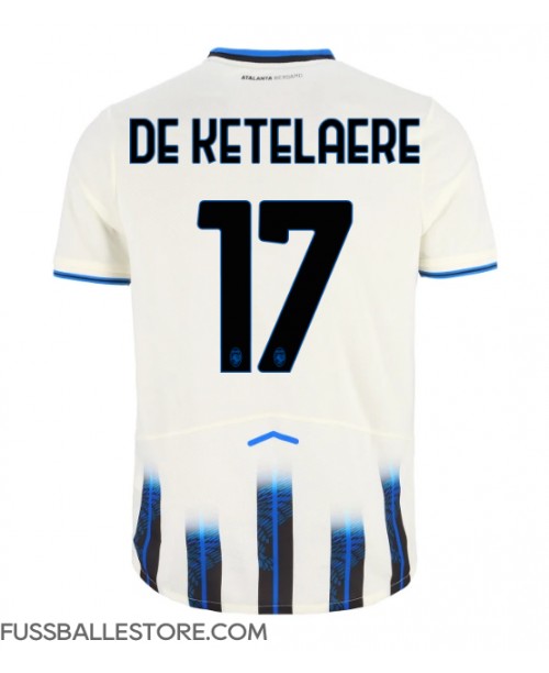 Günstige Atalanta Charles De Ketelaere #17 Auswärtstrikot 2025-26 Kurzarm Günstige Atalanta Charles De Ketelaere #17 Auswärtstrikot 2025-26 Kurzarm